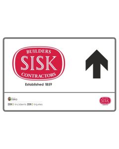 Right Hand Side Straight Arrow Sisk Logo Sign