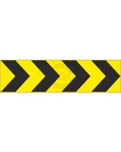 Chevron Black on Yellow Reflective Sign