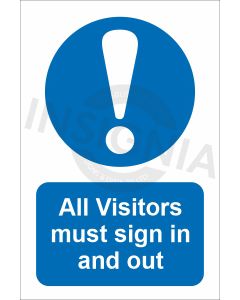 All Visitors must sign in and out