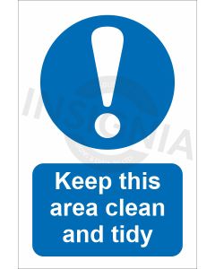 Keep this area clean and tidy