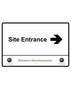 Montane Site Entrance Right Arrow Sign