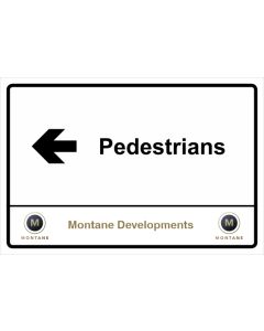 Montane Pedestrians Left Sign