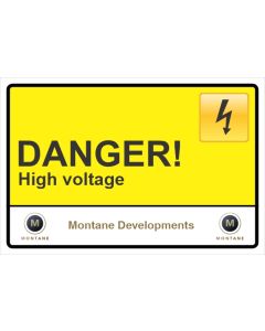 Montane Danger! High voltage Sign