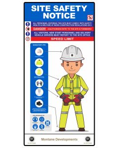 Montane Site Safety Notice Sign Without Eye Protection