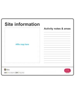 Sisk Site Information Board Complete with Dry Wipe Laminate 1500mm x 1200mm