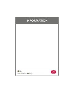 Sisk Information Board Complete with Dry Wipe Laminate 900mm x 1200mm