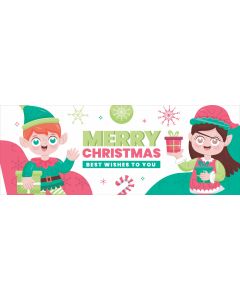 2400mm x 900mm Christmas Child Friendly D PVC Banner