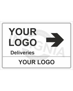 Deliveries Right Arrow Logo Sign