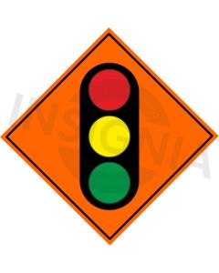 Temporary Traffic Signals Ahead Reflective Sign