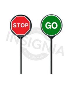Stop and Go Pole Reflective Sign