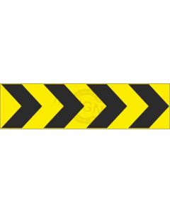 Chevron Black on Yellow Reflective Sign