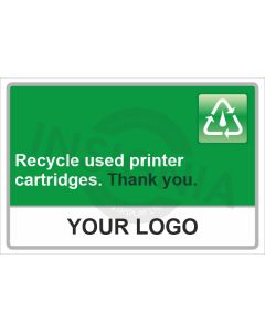 Recycle Used Printer Cartridges Sign