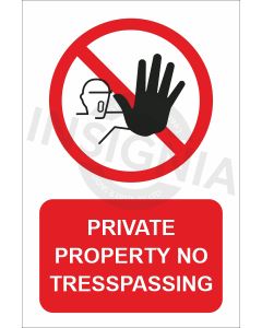 Private Property No Tresspassing