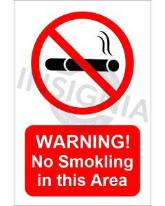 Warning No Smoking in this Area