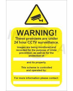 Warning CCTV GDPR Compliant Sign
