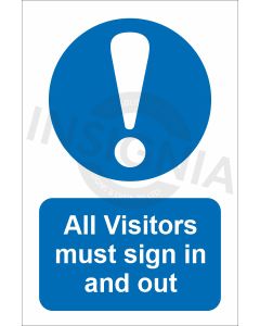 All Visitors must sign in and out