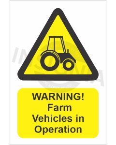 Warning Farm Vehicles in Operation