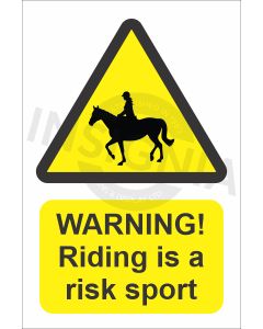 Warning Riding is a risk sport