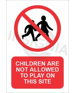 Children are not allowed to play on this site