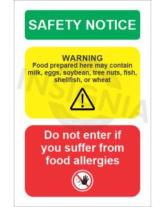 Food Allergy Safety Notice