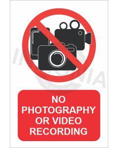 No Photography or Video Recording