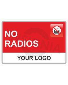 No Radios Sign