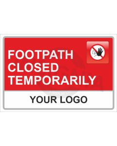 Footpath Closed Temporarily Sign