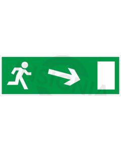 Exit Right Down Sign