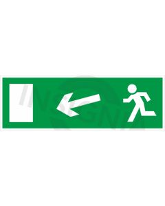 Exit Left Down Sign