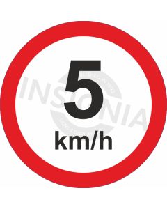 Speed Limit 5km Reflective Sign
