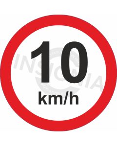 Speed Limit 10km Reflective Sign