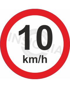 Speed Limit 10km Sign