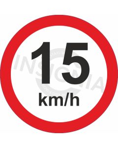 Speed Limit 15km Reflective Sign