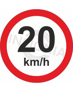 Speed Limit 20km Reflective Sign