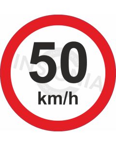 Speed Limit 50km Reflective Sign