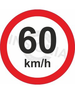 Speed Limit 60km Reflective Sign