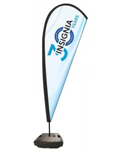 2 Meter Teardrop Double Side Feather Banner Pole & Bag Print Kp