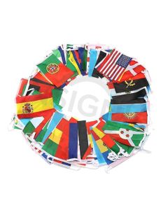 Bunting 15m Knitted Material 30 Pennants Countries