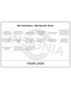 Site Orientation - Site Specific Rules with Dry Wipe Laminate