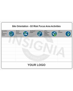 Site Orientation - S5 Risk Focus Area Activities with Dry Wipe Laminate