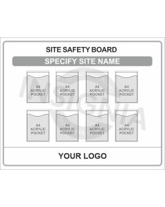 Site Safety Board Complete with 8x Displays