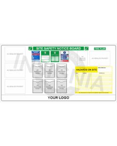 Site Safety Notice Board Complete with 4x A3 and 7x A4 Displays
